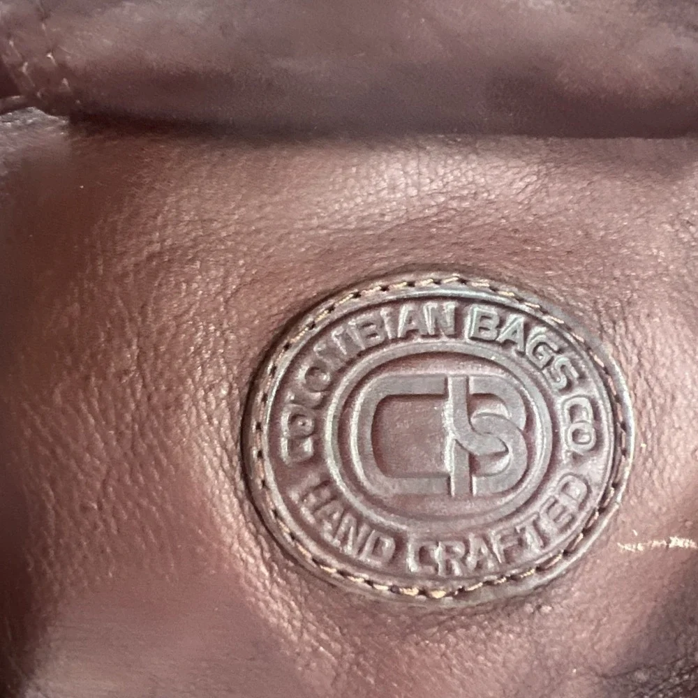 Vintage Brown Leather Duffel Bag Columbian Bags Co Hand Crafted Carry‎ On